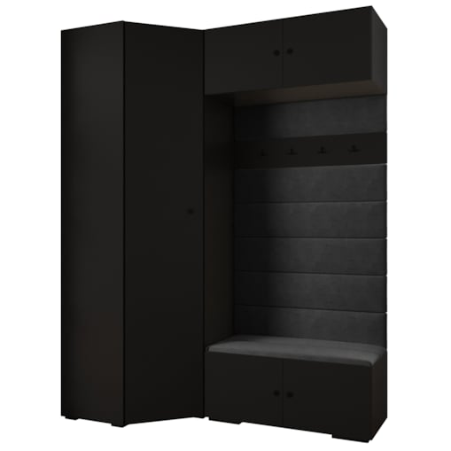 Garderoba do przedpokoju INOVA 2 Z21 czarny+czarny+manila18