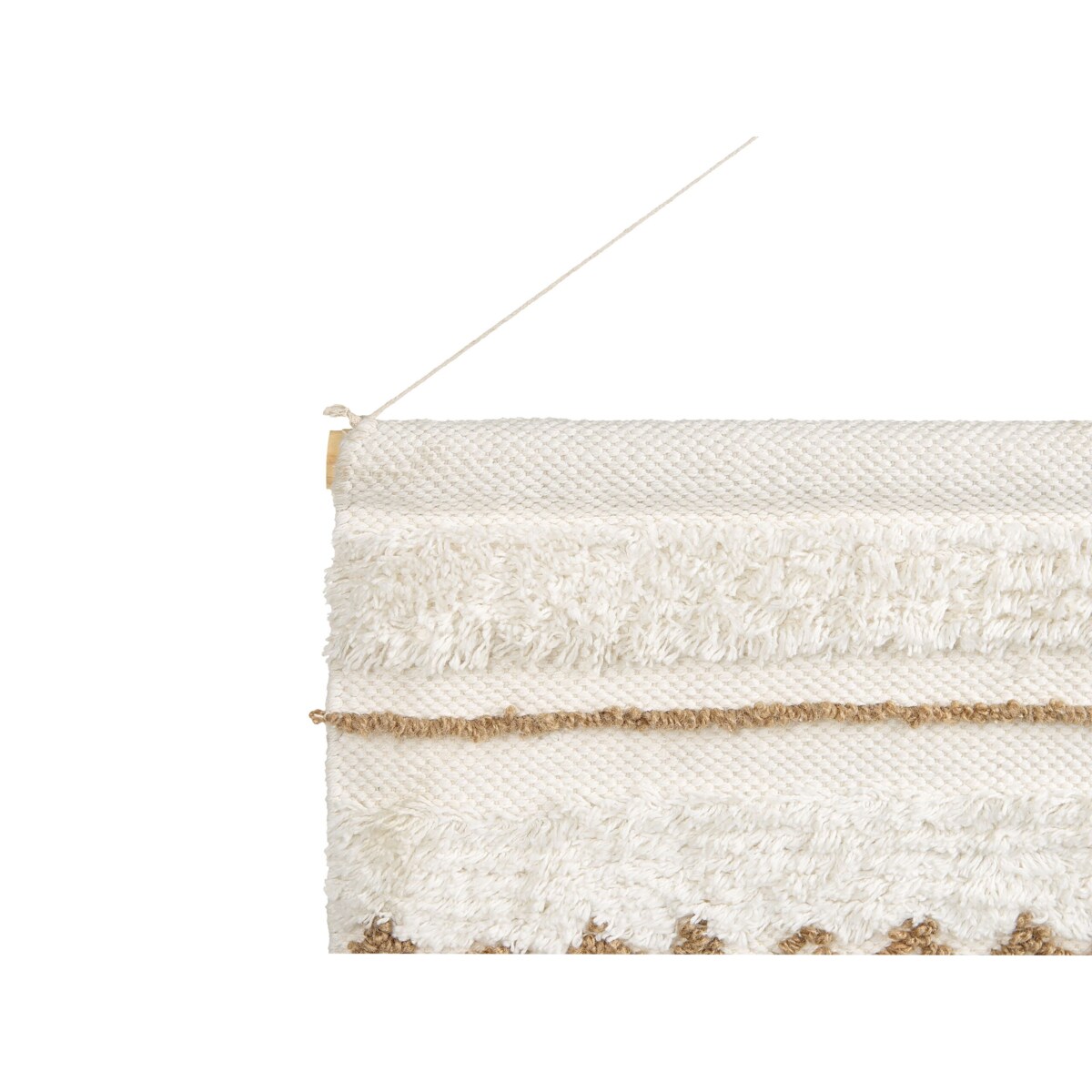 Dekoracja ścienna z frędzlami beżowa BAZDAN