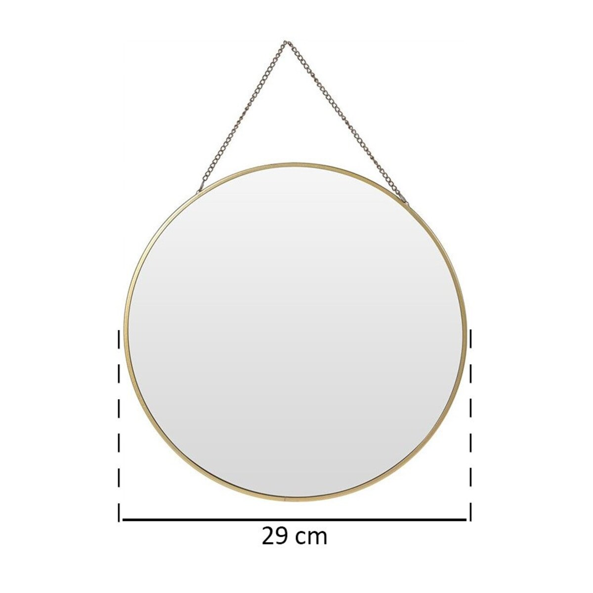 Okrągłe LUSTRO ścienne z zawieszką, Ø 29 cm