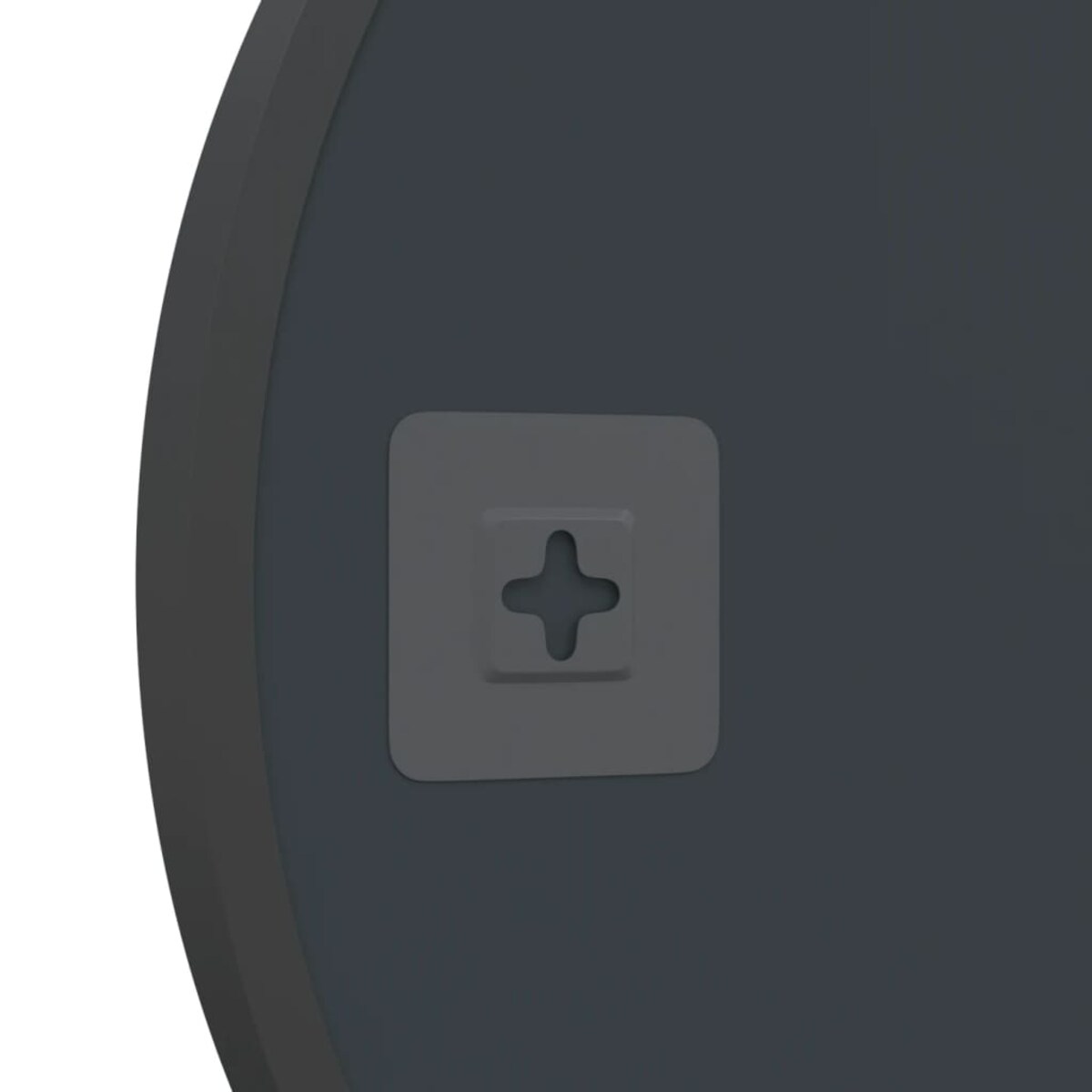 vidaXL Lustro ścienne, czarne, 50 cm