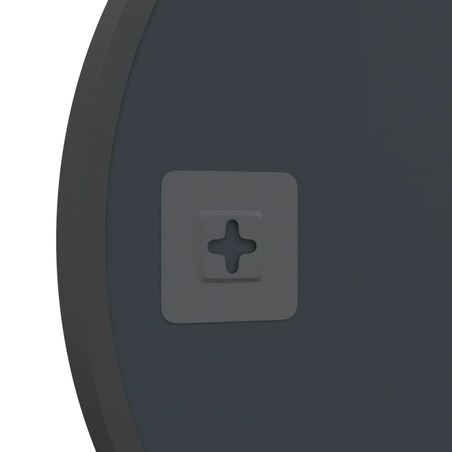 vidaXL Lustro ścienne, czarne, 50 cm