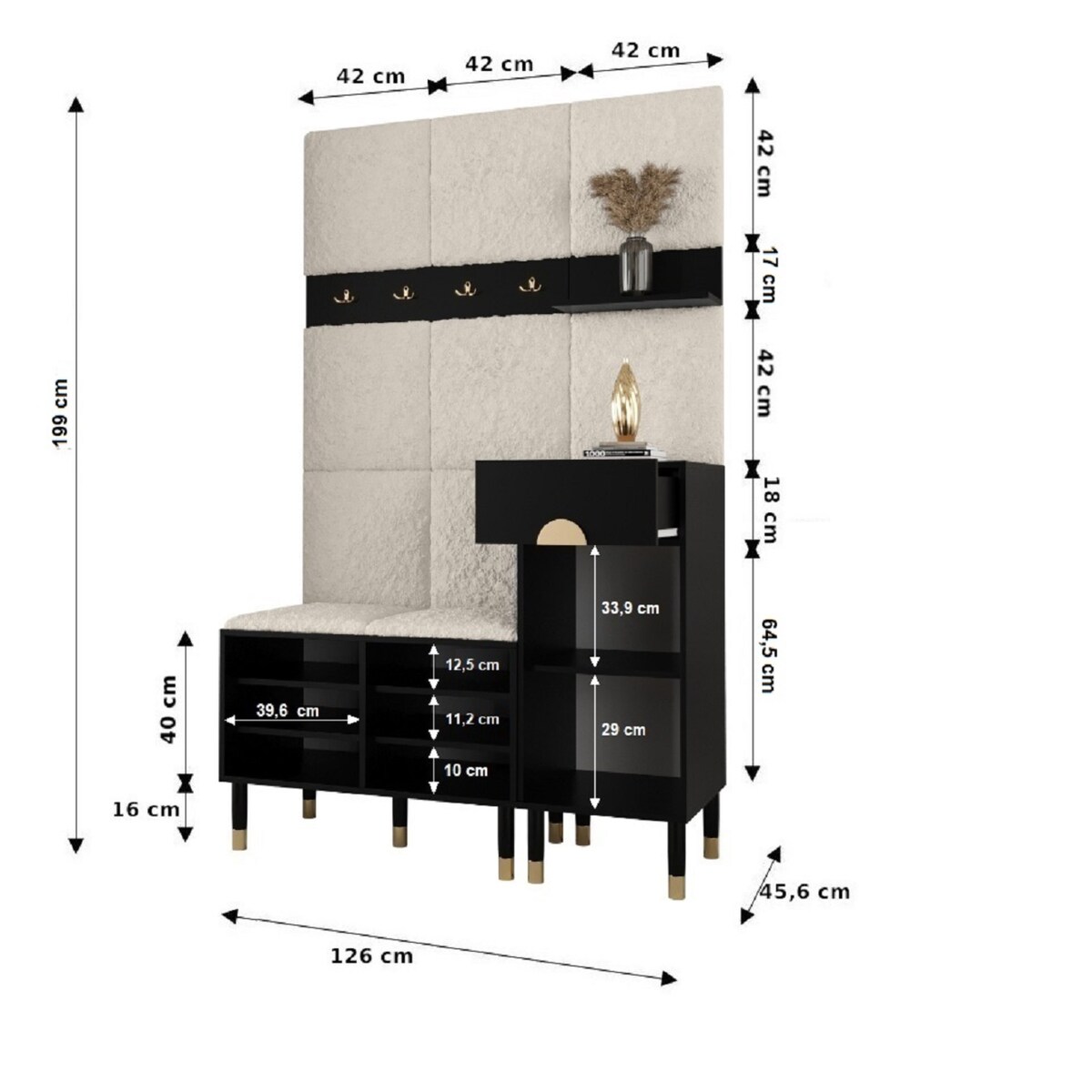 Garderoba do przedpokoju Abiks PALERMO 5 kaszmir+poso60