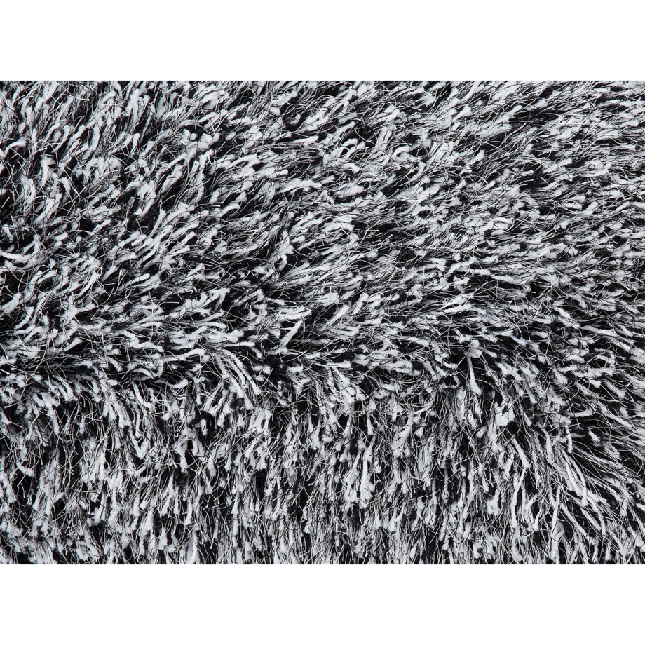 Dywan shaggy 140 x 200 cm czarno-biały CIDE