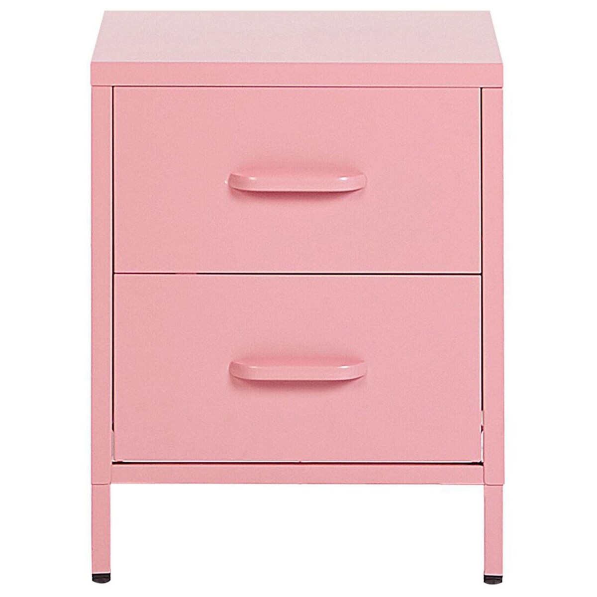Szafka nocna metalowa różowa MALAVI