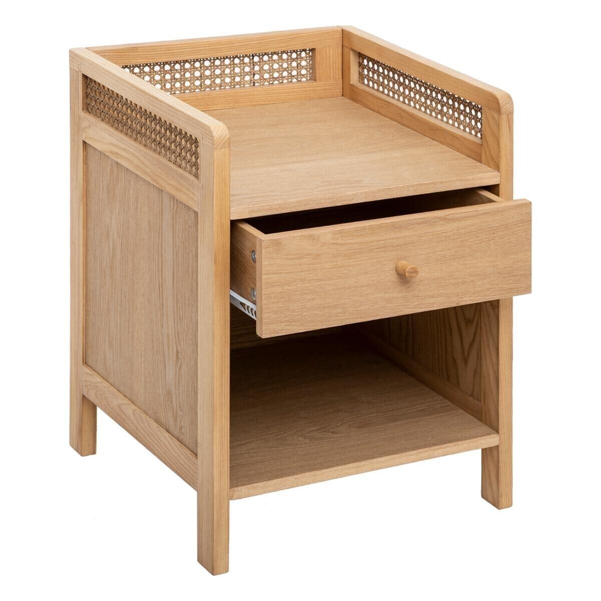 Stolik nocny z szufladą ARTY, jasne drewno