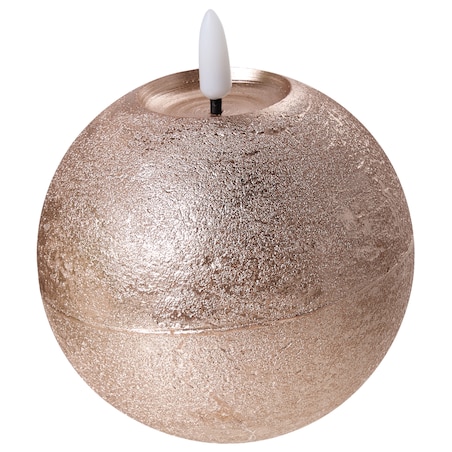 Zestaw 3 świec LED AMBROSIA 11 cm Złoty
