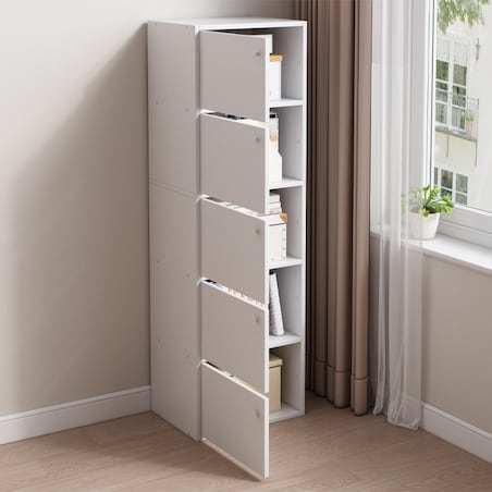 Nowoczesna pojemna komoda szafka duża biała skandynawski loft retro