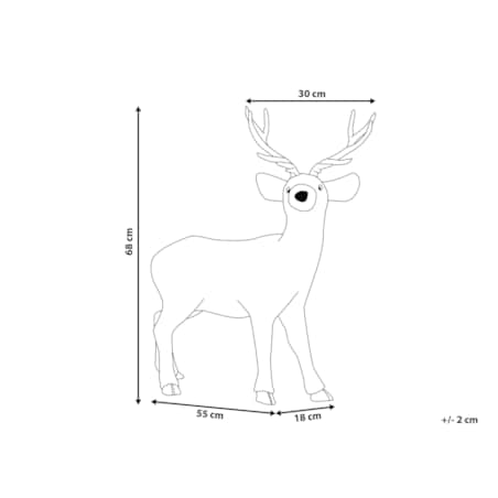 Figura dekoracyjna podłogowa renifer brązowa NESI