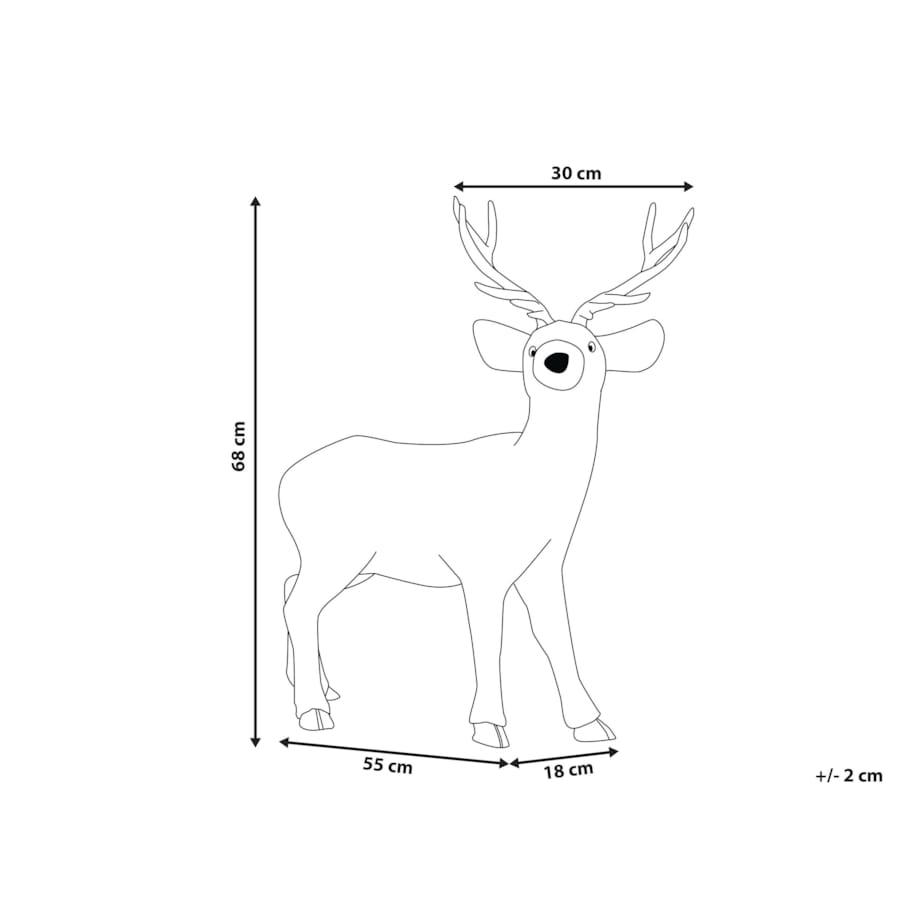 Figura dekoracyjna podłogowa renifer brązowa NESI