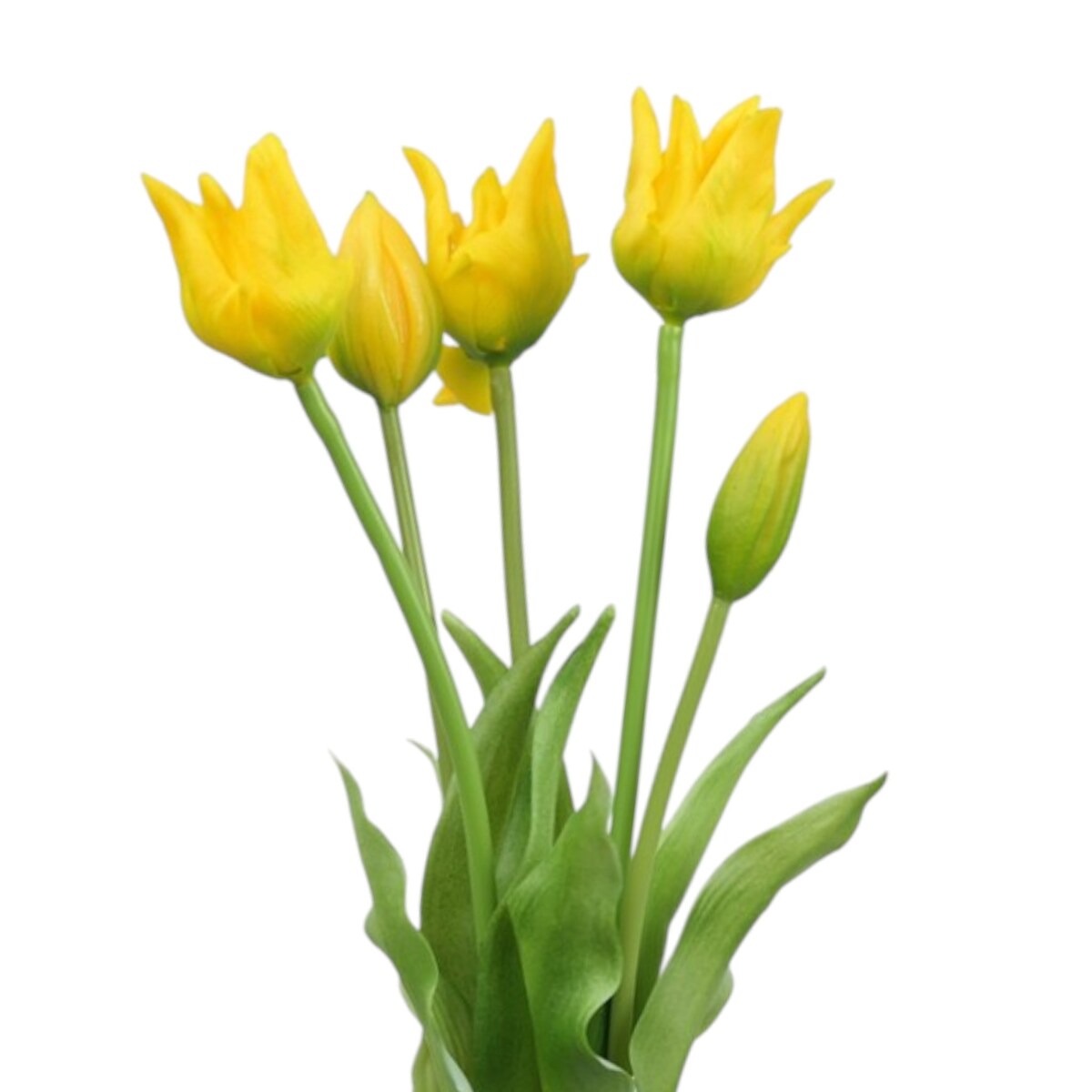 Bukiet silikonowych tulipanów 40 cm żółte