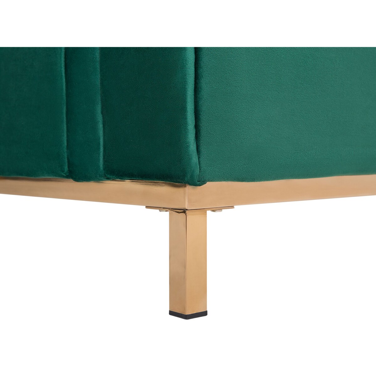 Narożnik welurowy lewostronny zielony OSLO