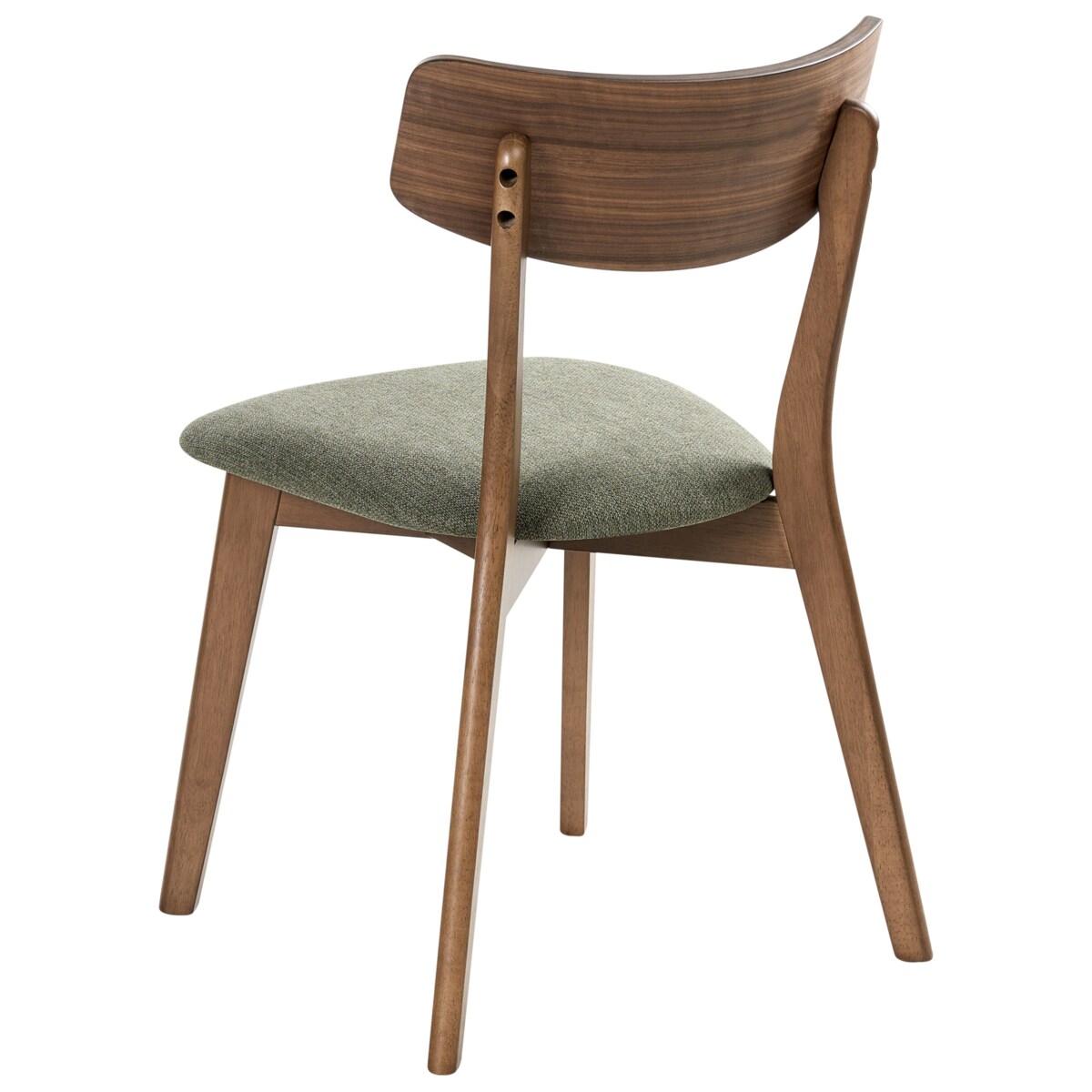 Zestaw 2 krzeseł do jadalni HOPE Drewno Ciemny brąz/ zielony