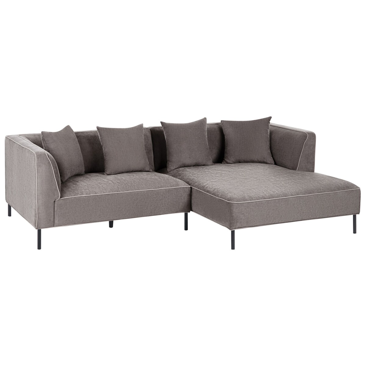 Narożnik dla 3 osób SATER Szenil Beżowoszary Lewostronny