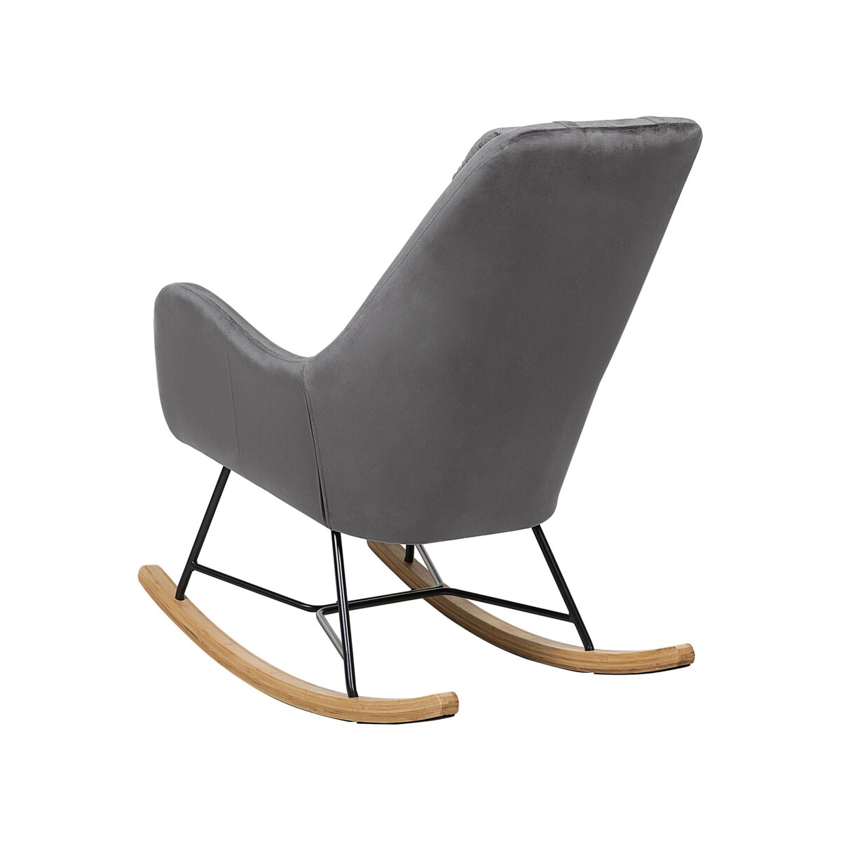 Fotel bujany welurowy szary ARRIE