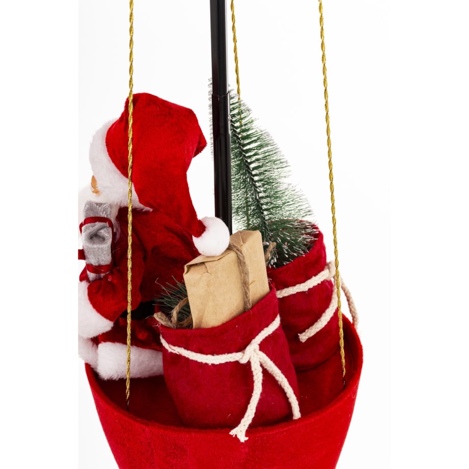 Figurka - Mikołaj w balonie 95x37x37 cm BALOON czerwony