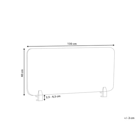 Przegroda biurkowa 130 x 40 cm Różne rozmiary