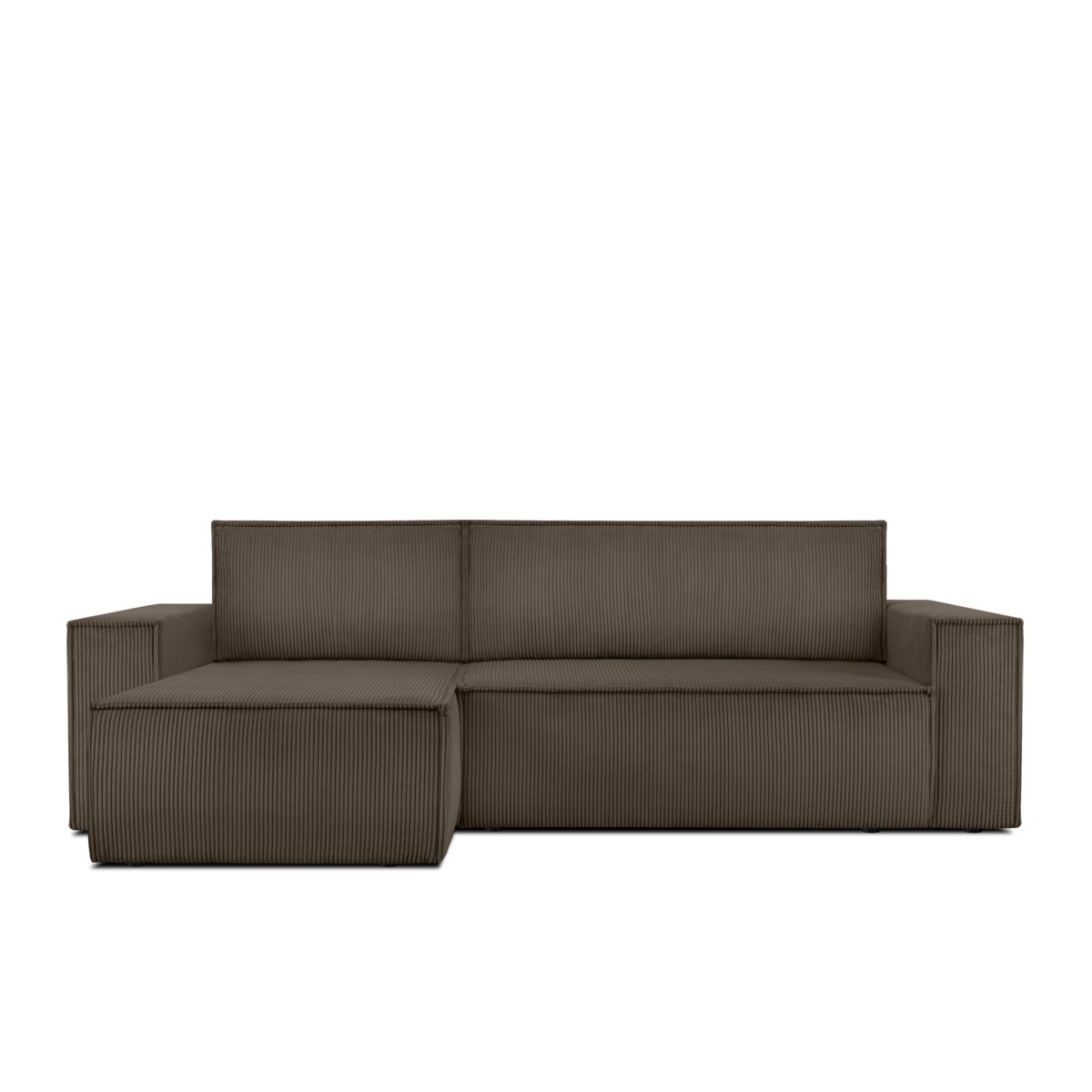 KONSIMO NAPI Uniwersalny narożnik z funkcją spania, brązowy, prawy/lewy