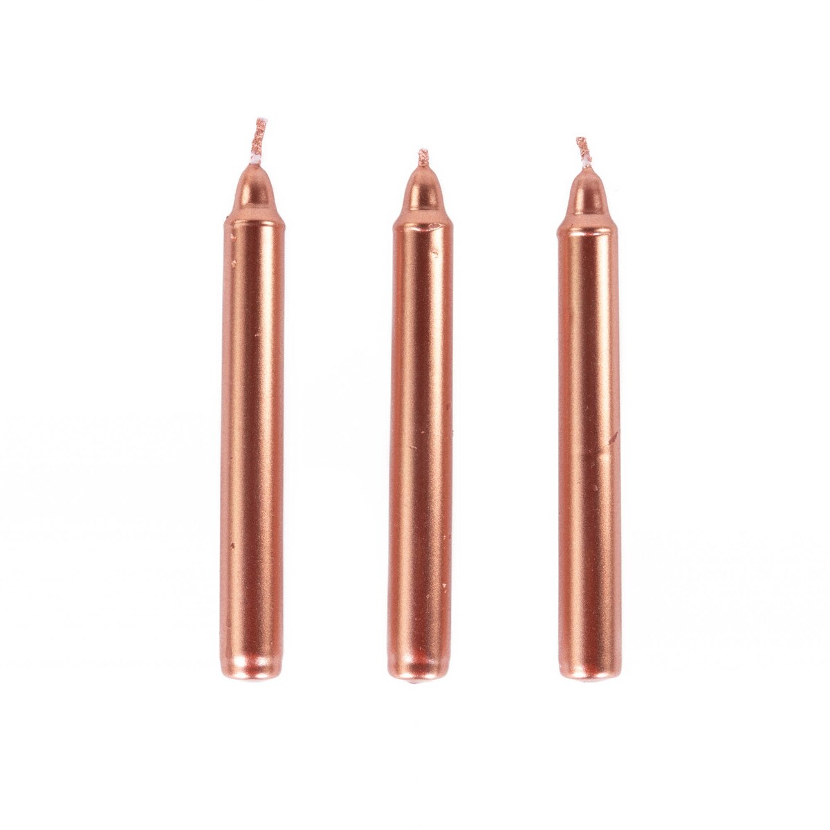 Metaliczne świece stołowe z parafiny, 10 cm