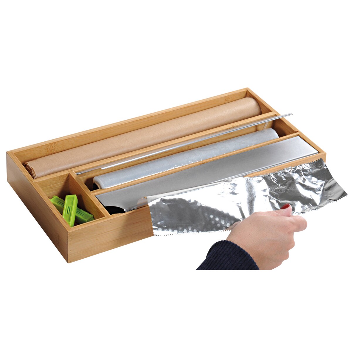 Obcinarka do folii spożywczej z dodatkowymi przegródkami, Kesper