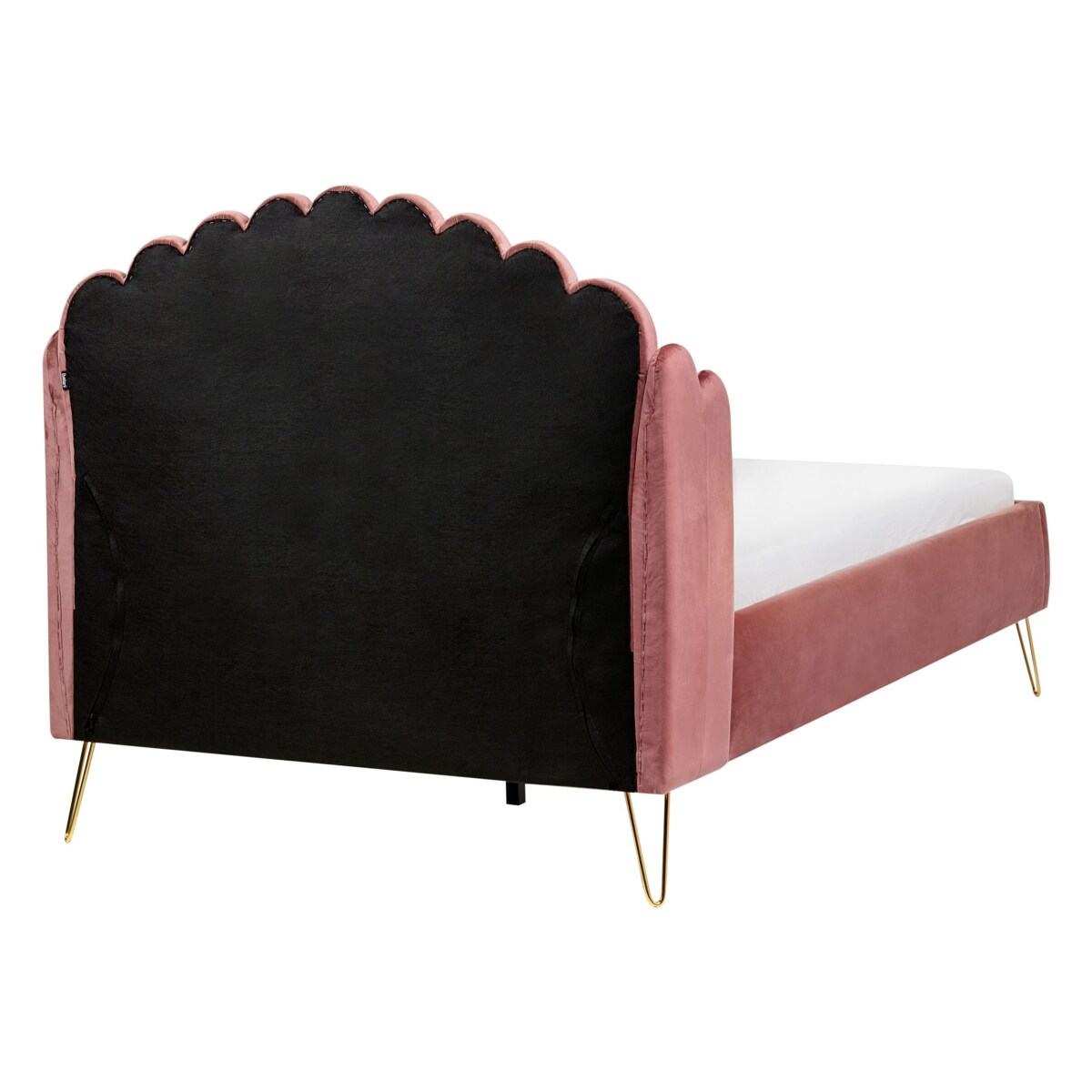 Łóżko Welur AMBILLOU 120 x 200 cm Różowy