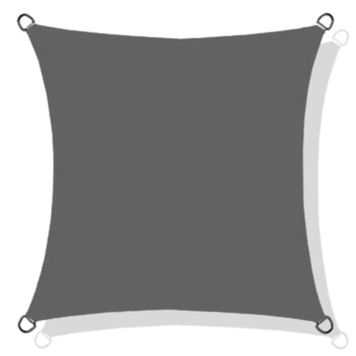 Żagiel Przeciwsłoneczny Ogrodowy Wodoodporny 5X5 M Ciemny Szary Zacieniacz