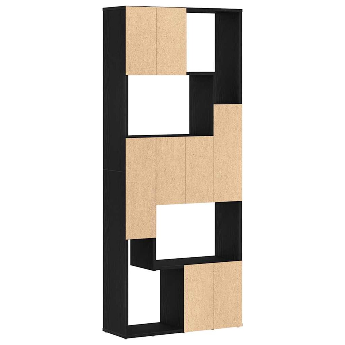 vidaXL Regał, czarny dąb, 67x24x161 cm, materiał drewnopochodny