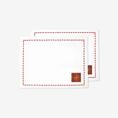 Podkładki świąteczne - Minimalistyczny prezent