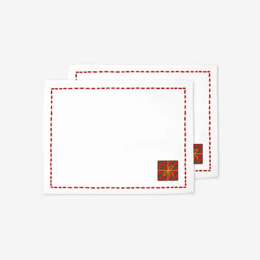 Podkładki świąteczne - Minimalistyczny prezent