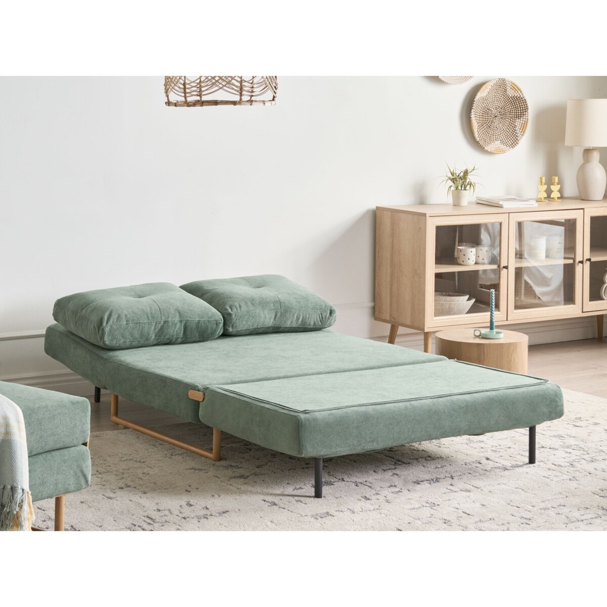 Sofa rozkładana dla 2 osób JERSLEV Jasnozielony