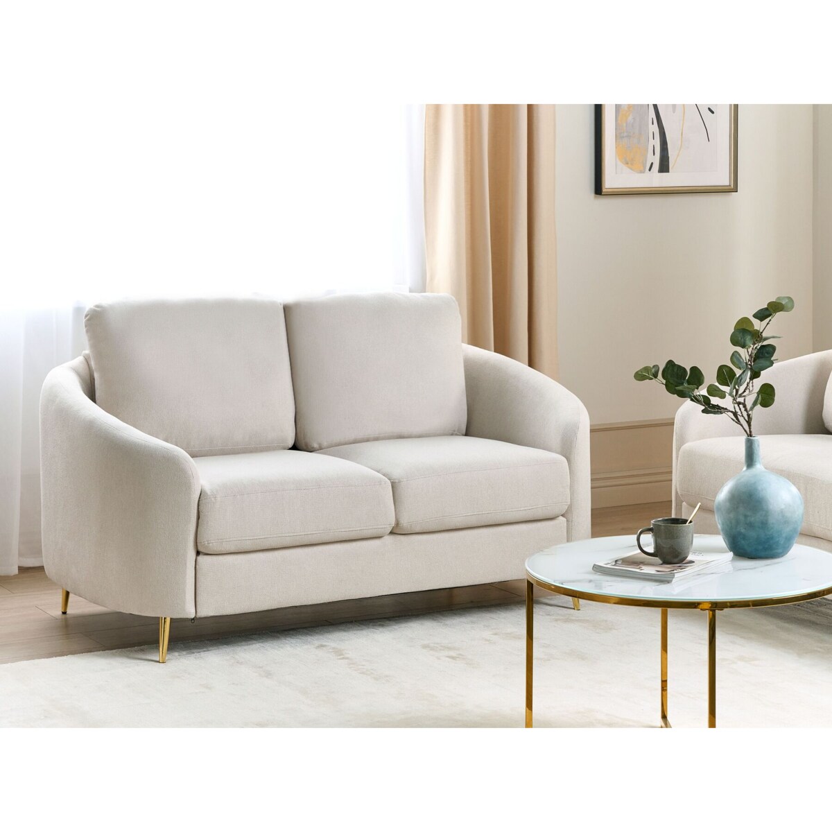 Sofa 2-osobowa jasnobeżowa TROSA