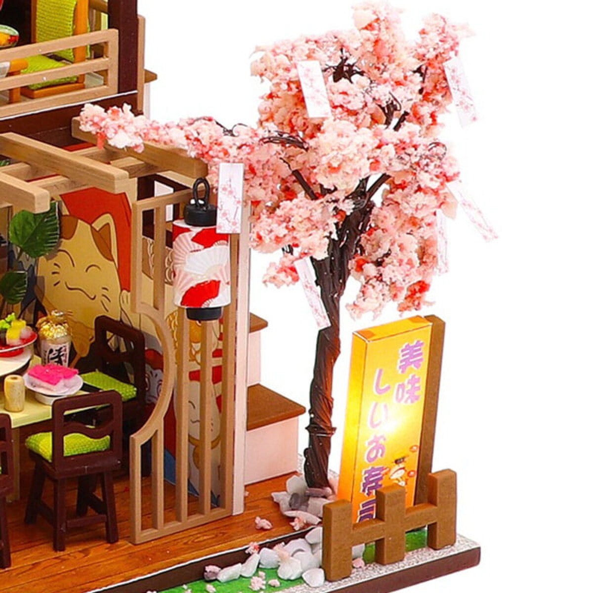 Miniaturowy domek DIY - Sakura sushi