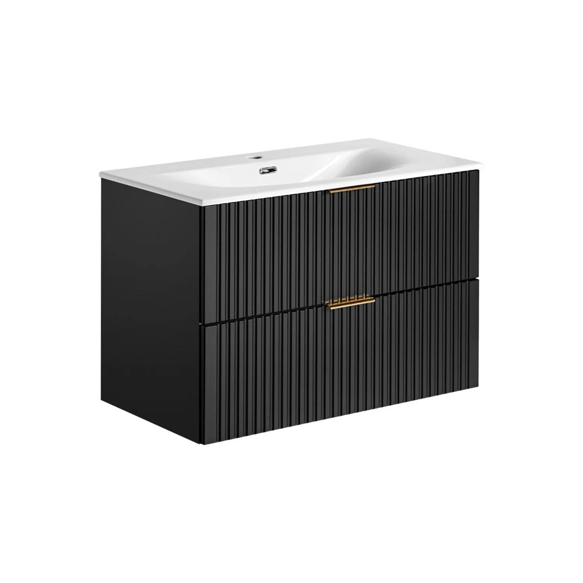 Szafka pod umywalkę ADEL BLACK 82 80cm czarny mat