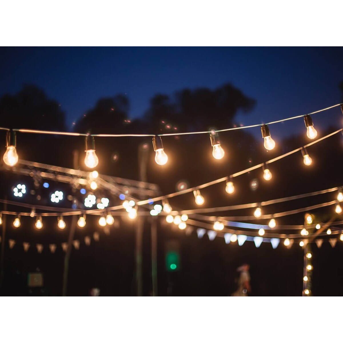 Girlanda ogrodowa z oprawkami E27 10szt 10m IP44 czarna