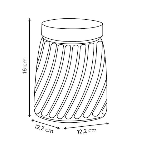 Pojemnik szklany z bambusową zakrętką, Striva, 1.3 L