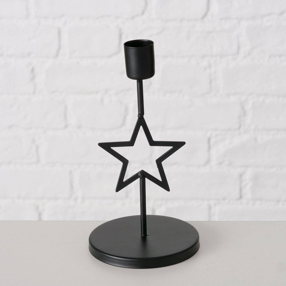 Metalowy świecznik na pojedynczą świecę NORGA, wys. 17 cm