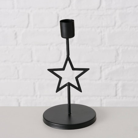 Metalowy świecznik na pojedynczą świecę NORGA, wys. 17 cm