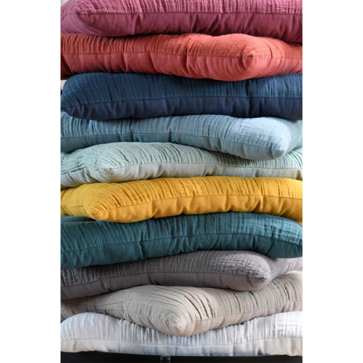 Poduszka na krzesło wiązana COLINE, 100% bawełny, 38 x 38 cm