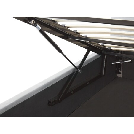 Łóżko z pojemnikiem welurowe 160 x 200 cm szare LORIENT