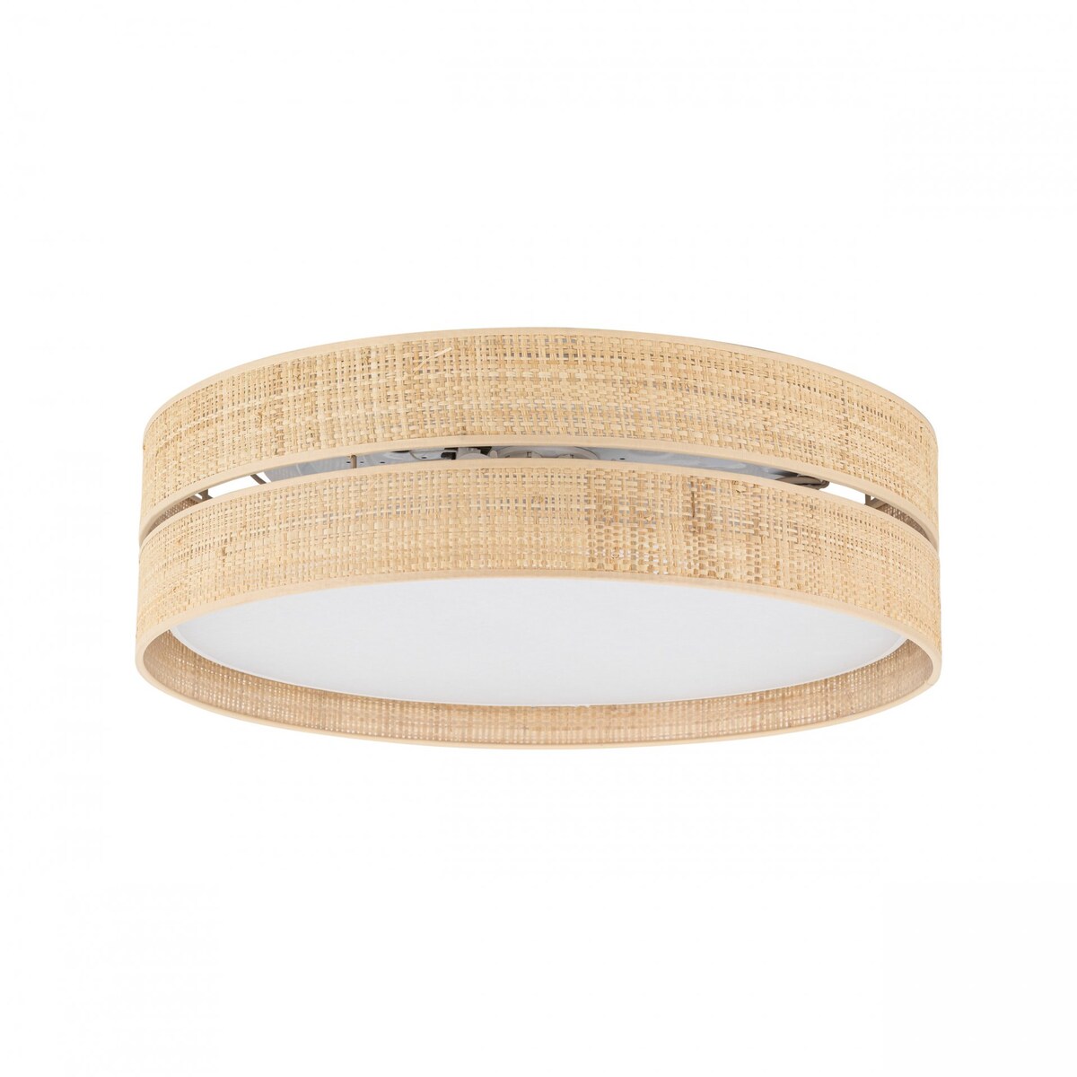 Lampa sufitowa TK Lighting CALMA 600 60 cm boho biała/rafia 4xE27 do salonu sypialni