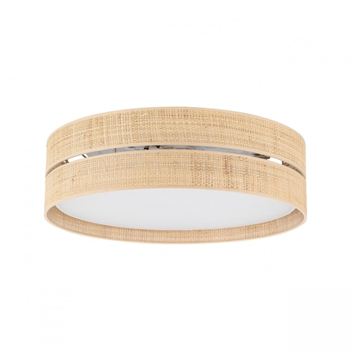 Lampa sufitowa TK Lighting CALMA 600 60 cm boho biała/rafia 4xE27 do salonu sypialni