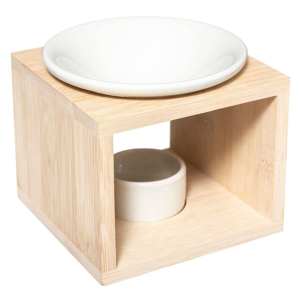 Kominek zapachowy, bambus, 11,5 x 11,5 x 9,5 cm