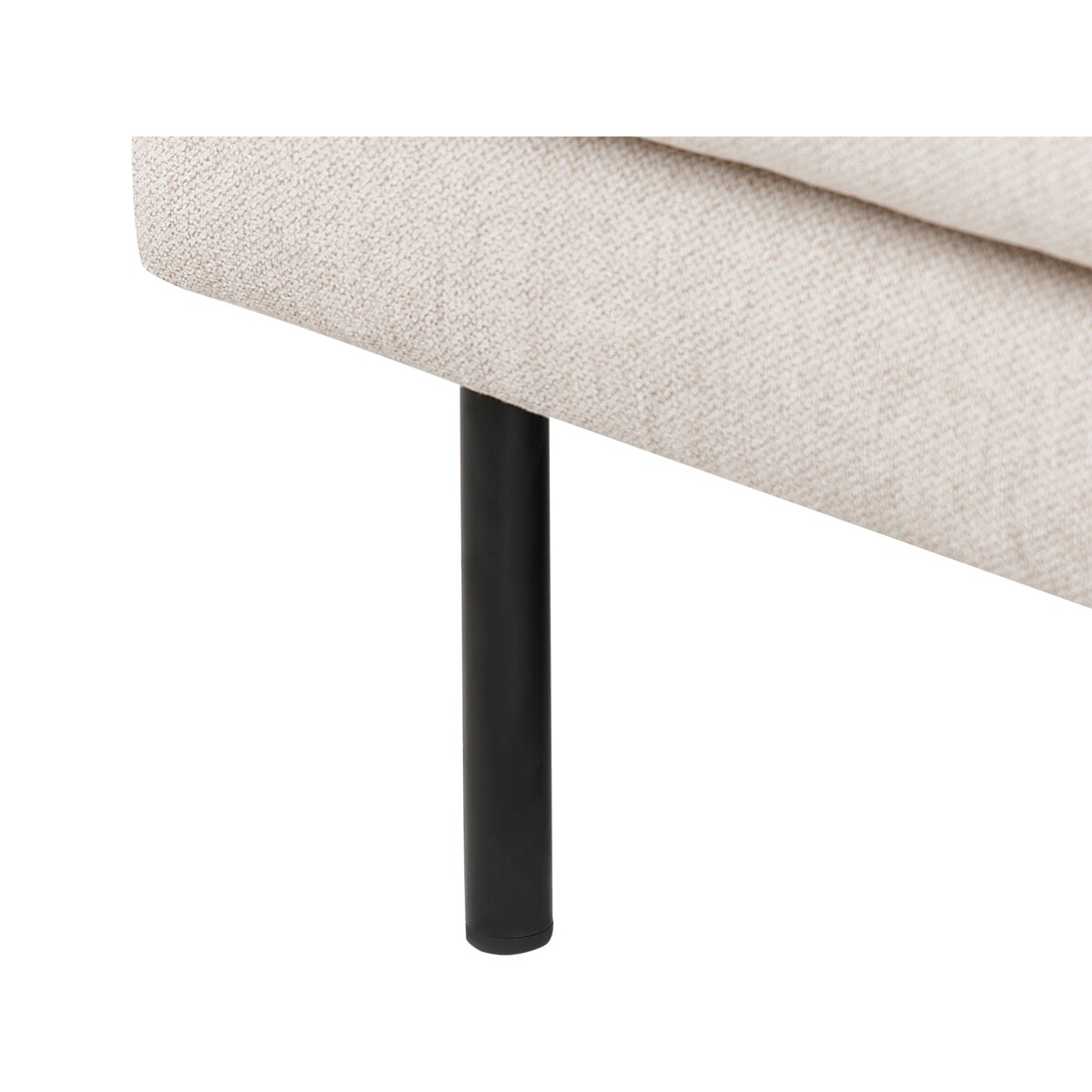 Narożnik BREDA Jasnobeżowy dla 2 osób Prawostronny