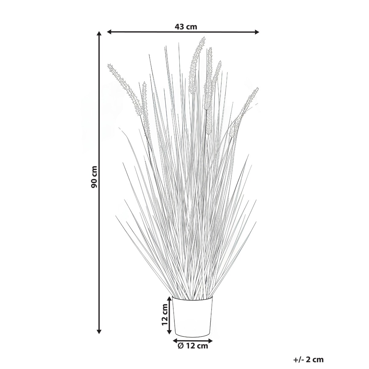 Sztuczna roślina BRISTLEGRASS 90 cm Zielony