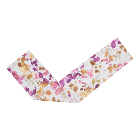 Bieżnik z motywem liści i ptaków Purple Sparrow – 50 × 150 cm