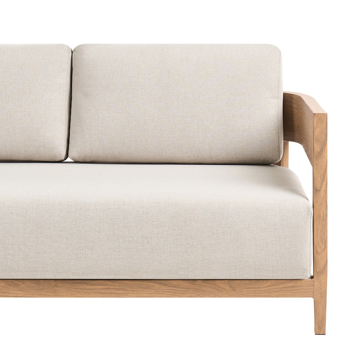 Sofa ogrodowa ze stolikiem dla 2 osób SAMPIERI Jasnobrązowy Metal
