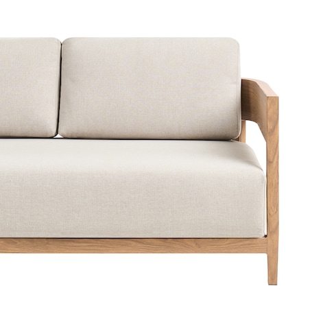 Sofa ogrodowa ze stolikiem dla 2 osób SAMPIERI Jasnobrązowy Metal
