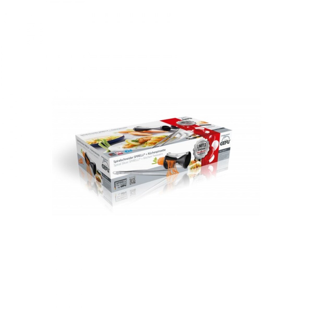 Zestaw: krajalnica spiralna + pęseta kuchenna SPIRELLI®