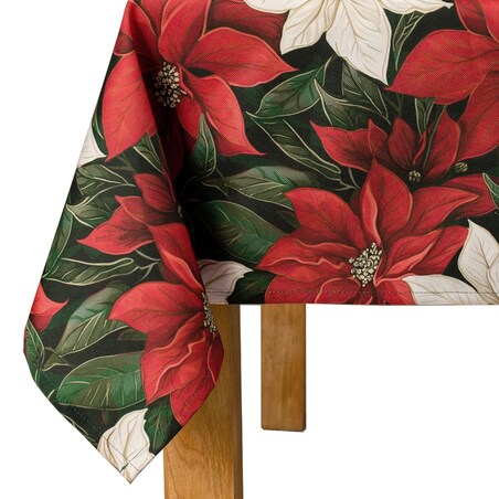 Obrus Duże Gwiazdy Betlejemskie - 130x180 cm - wielokolorowy