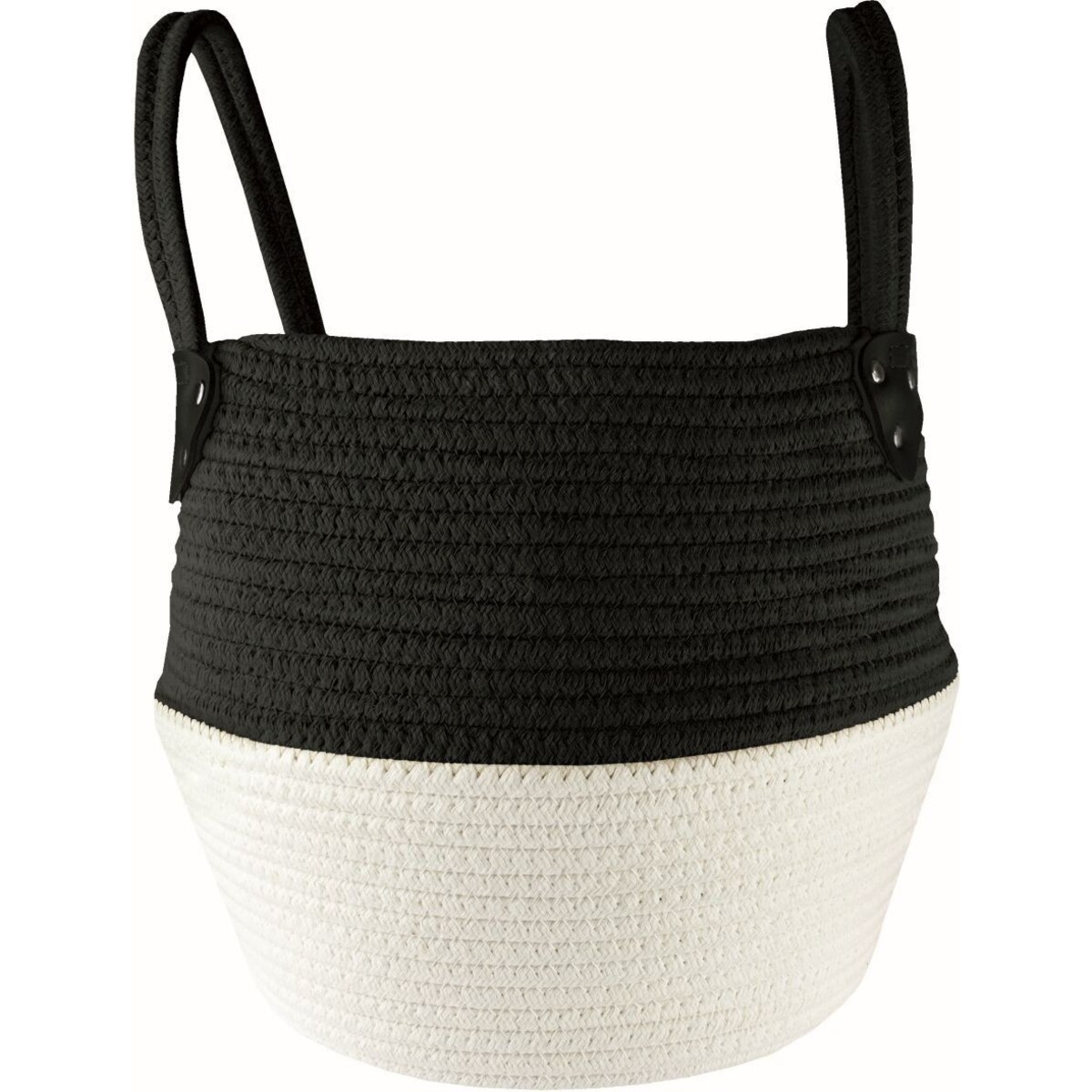 Kleine Wolke Patch Koszyk łazienkowy pleciony czarny XL