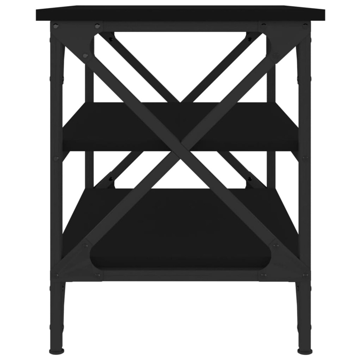 vidaXL Stolik boczny, czarny, 55x38x45 cm, materiał drewnopochodny